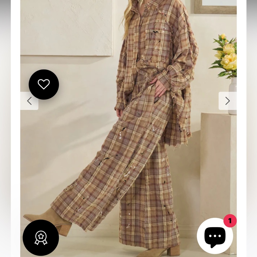Oli & Hali Plaid Pants - Picture 2 of 6